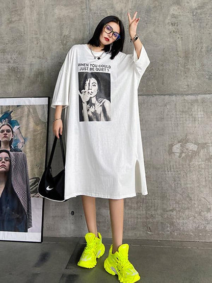 Original Printed Round-Neck Dress