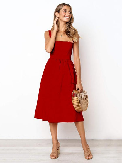 Simple Halter Slip Sexy Midi dress