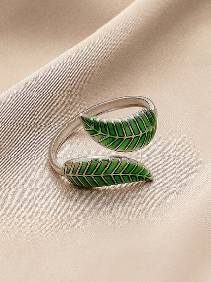 Original Leaf Shape Adjustable Ring