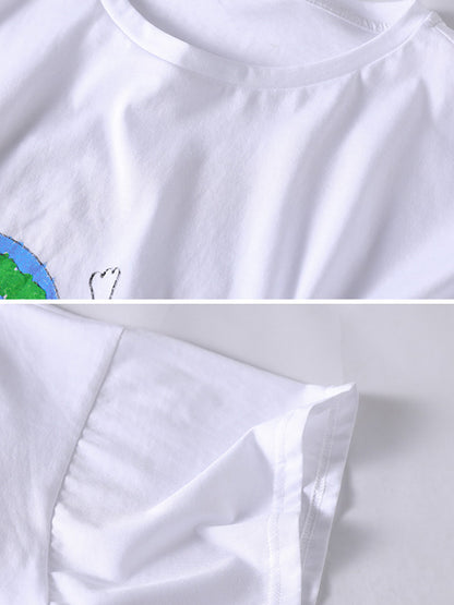 Original Cartoon Printed T-Shirts Tops