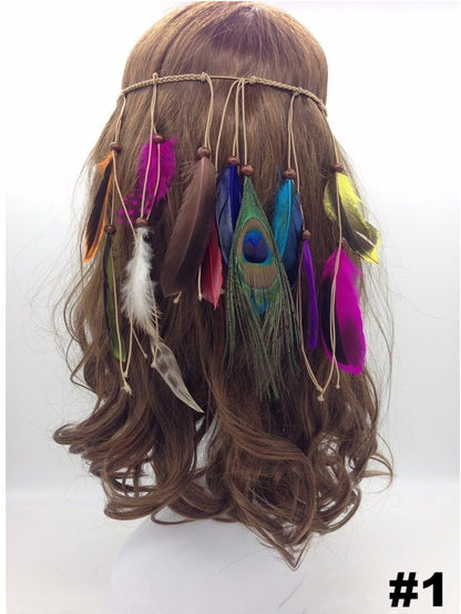 Peacock Feathers Headwear Accessories