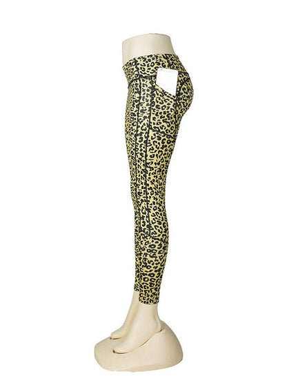 Leopard Printed With Pocket Yoga Leggings