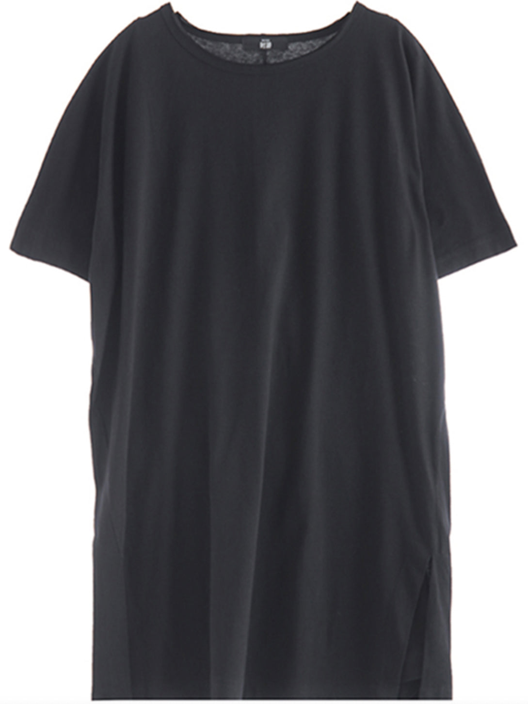 Simple Casual Loose 5 Colors Split-Side Round-Neck Short Sleeves T-Shirt Tops