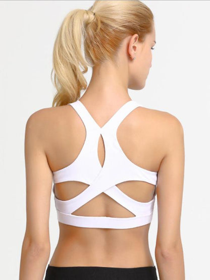 Cross-strap Sports Solid Yoga Tanks