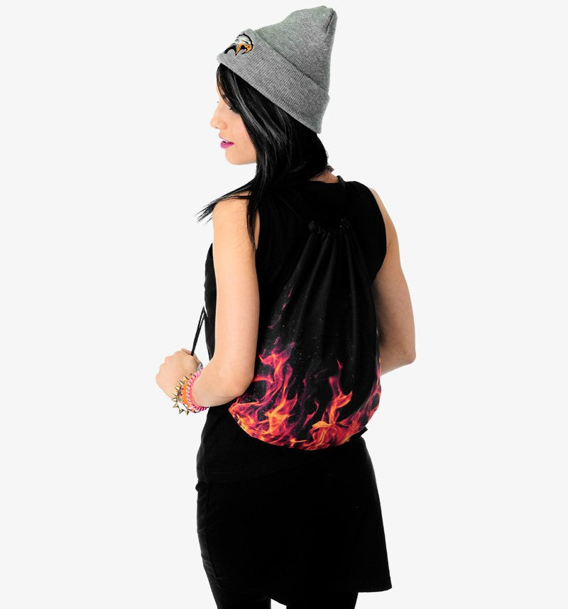 Bouquet pocket shopping, pick up rope backpack.