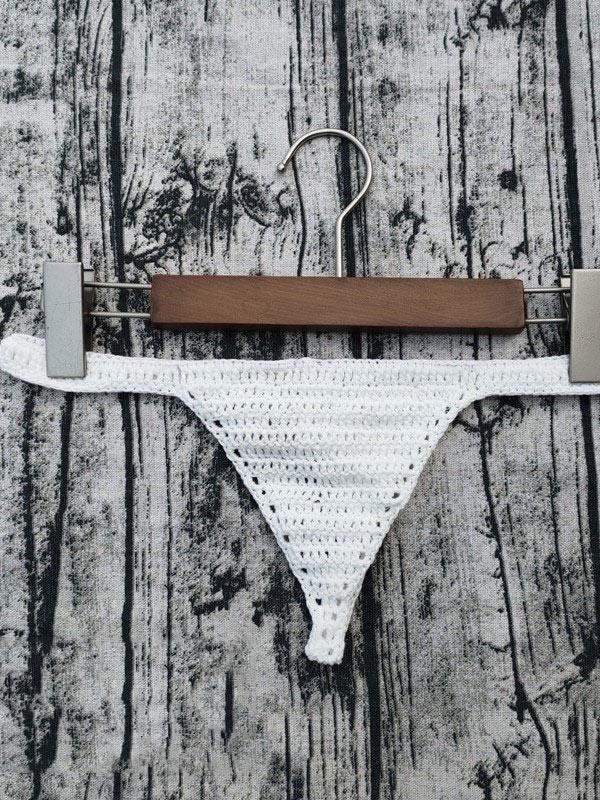 Solid Color Crochet Triangles Briefs