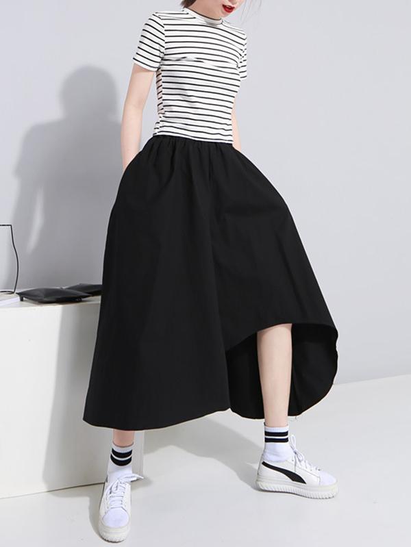 Loose Cotton Irregular Skirt