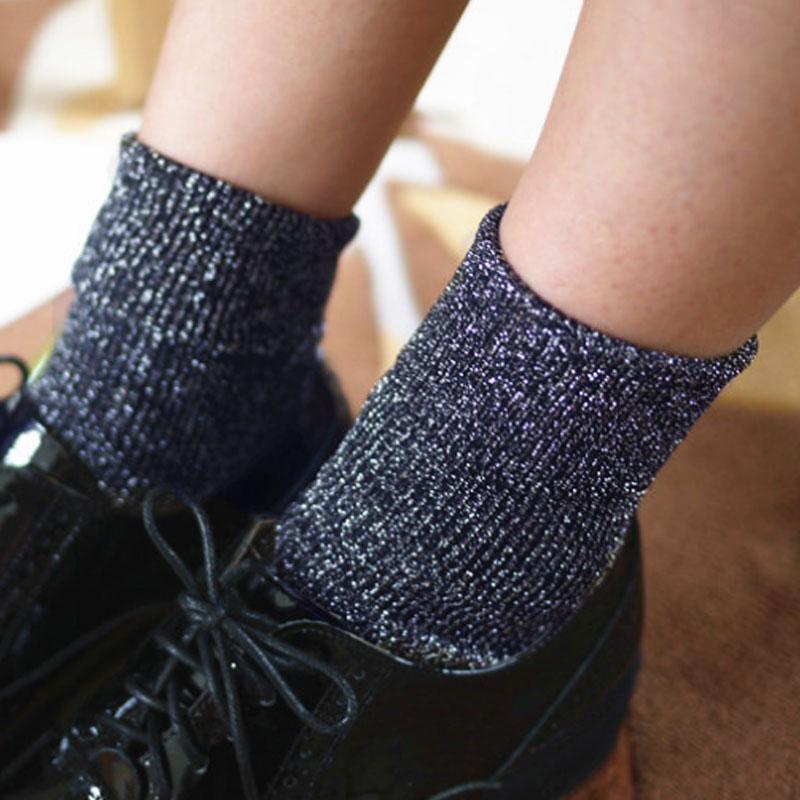 Fashionable Women Thick Warm Navy Blue Plie Stocking