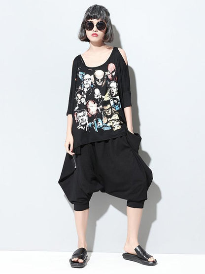 Loose Short Harem Pants