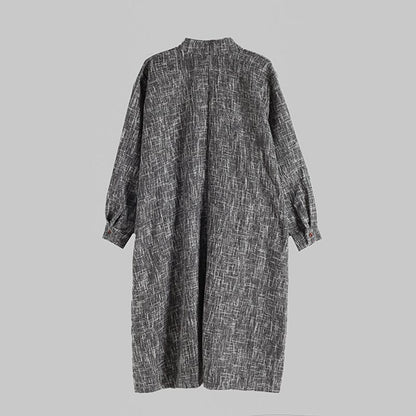 Buykud Large Pocket Irregular Casual Loose Dress
