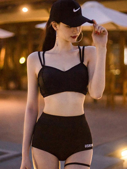 Black High Waisted Bikini Swimsuit