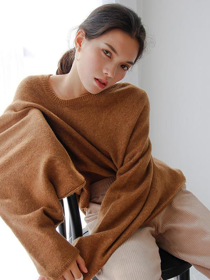DESIGNED NECK COMFORTABLE SWEATER