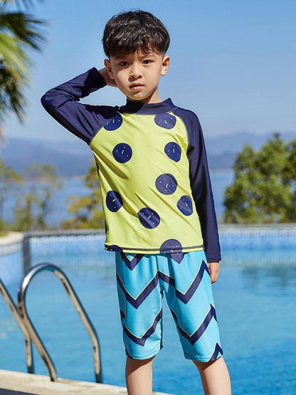 AONIHUA Striped Bottom Boy Swimwear