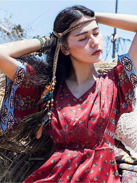 Bohemia Handmade Color Peacock Feathers Headwear Accessories