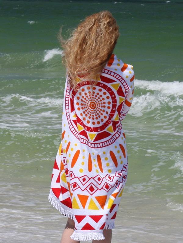 Bohemia Floral Tassels Round Beach Mat Yoga Mat