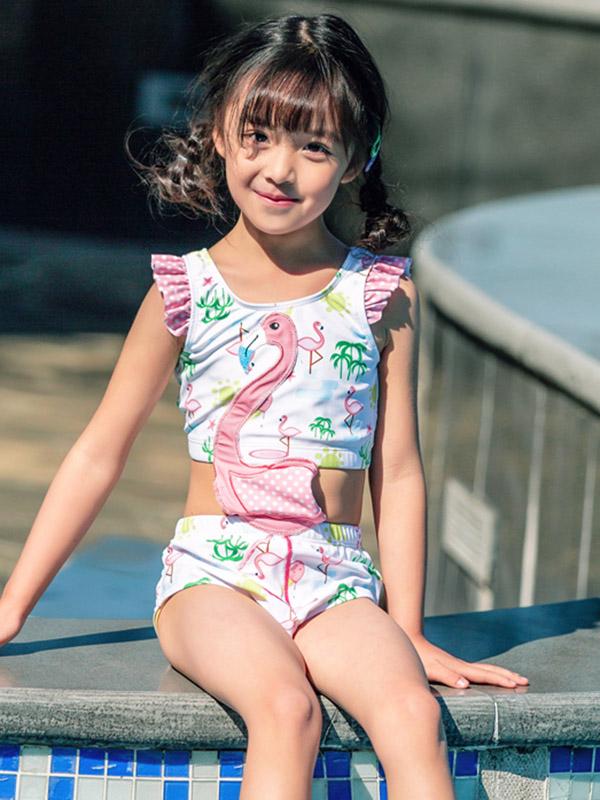 AONIHUA Flamingo Lovely Girl Swimwear