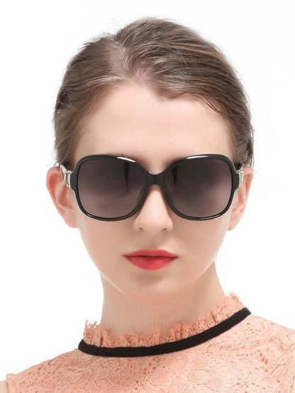 Classical Retro Ultra-violet Ray Intercepting Big Frame Sunglasses