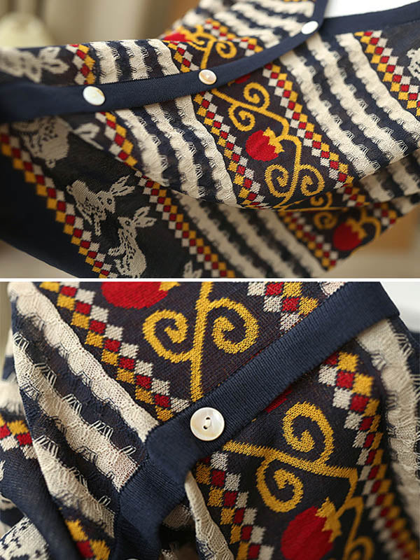 Stylish Split-Joint Printed Round-Neck False Two T-Shirt