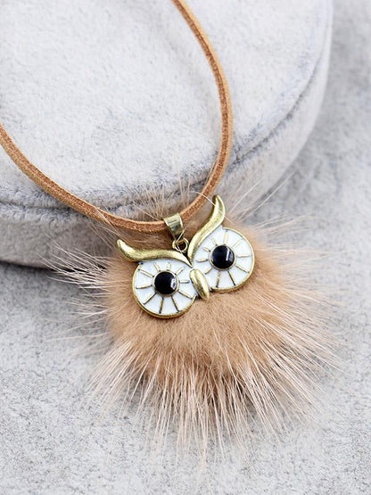 Cute 6 Colors Bohemia Owl Necklaces Accessories