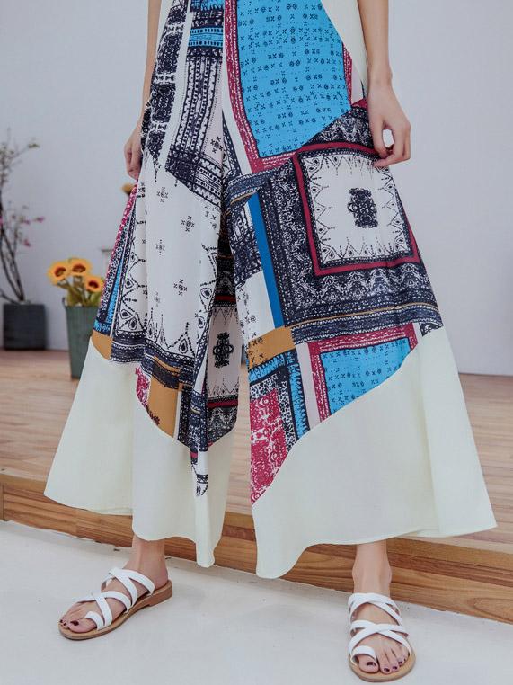 Comfortable Colorful Printed Beach Jumpsuit