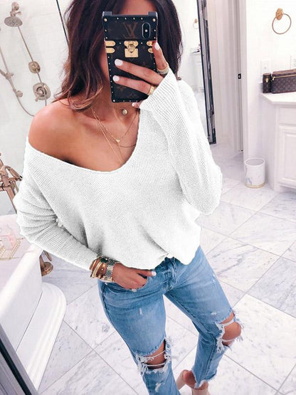 Loose 6 Colors Long Sleeves Sweater Tops