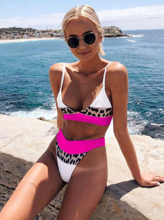 Split-joint High Waist Bikini Swimsuit