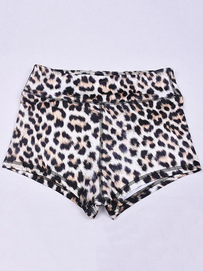 Leopard Printed Lift The Hips Yoga Shorts