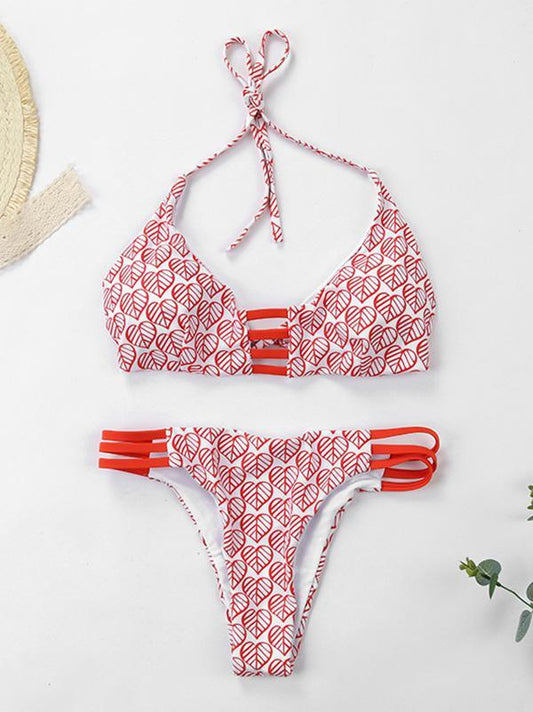 Red Heart Cute Bikinis Swimwear