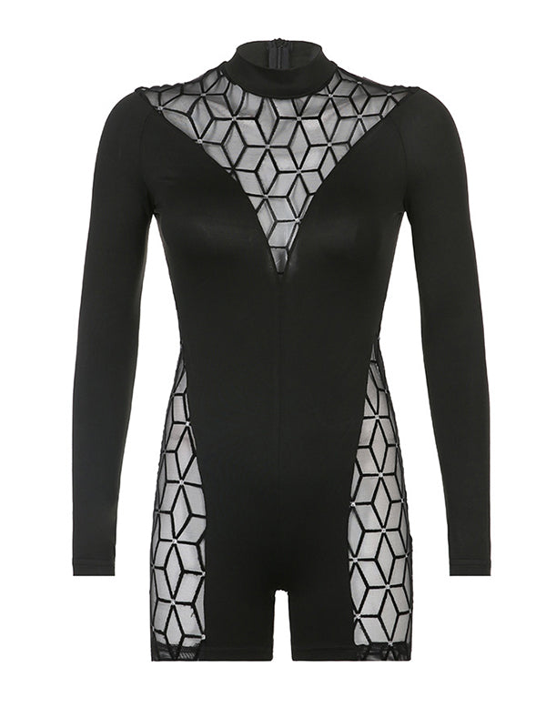 Long Sleeves Hollow Rompers