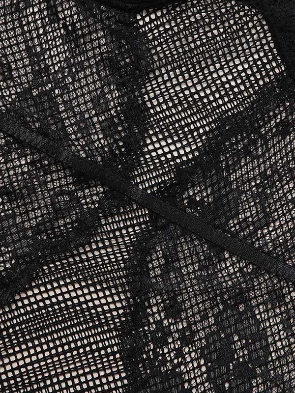 See-Through Lace Split-Joint Bodysuit Lingerie