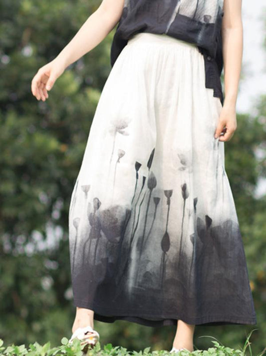 Elastic Waist Design Skirt