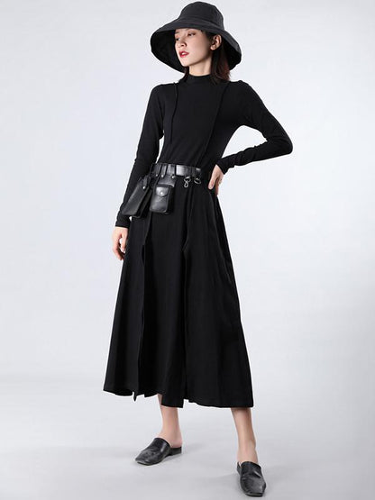 Split-side Cropped Long Dress