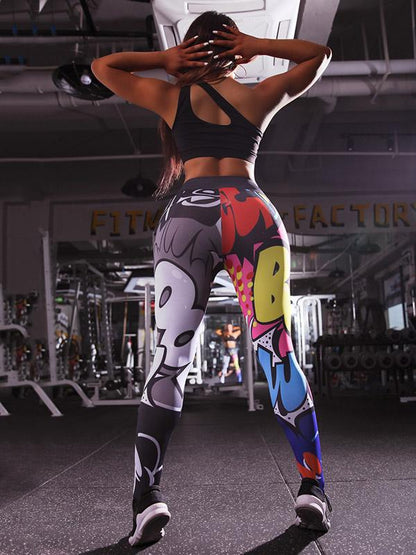 Cartoon Design 3D Printing Leggings