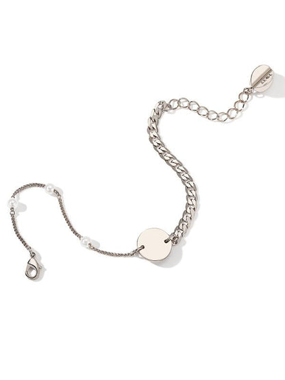 Retro Imitation Pearl Pendant Bracelet