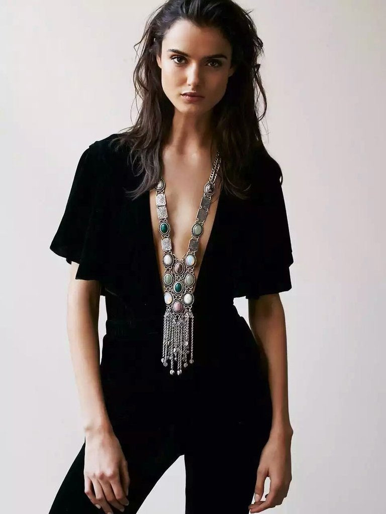 Vintage Crystal Tassels Necklaces