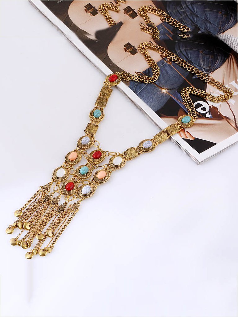 Vintage Crystal Tassels Necklaces