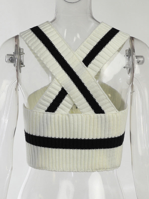Original Sexy Knitting Halter-Neck Vest Top