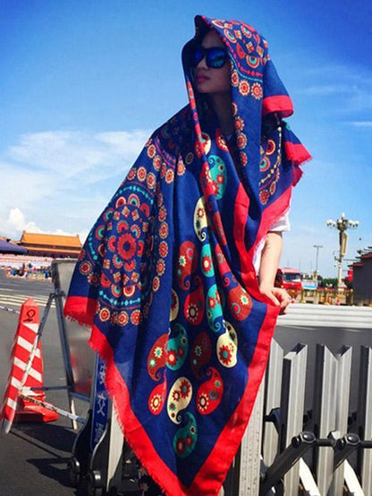 Pretty Bohemia Ethnic-style Cape Scarf