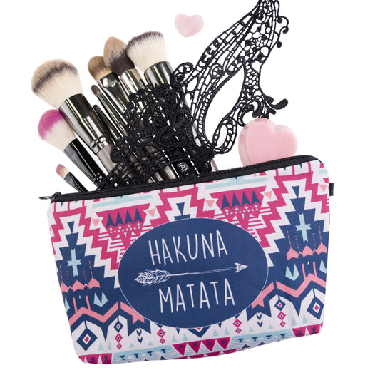 Color Round Printed Makeup Bag