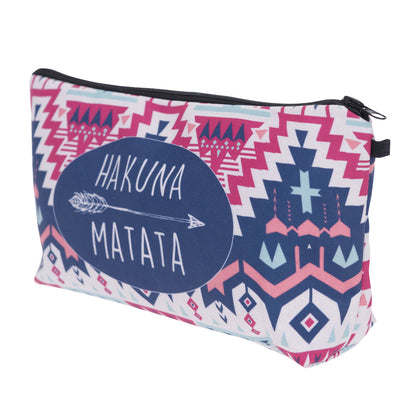Color Round Printed Makeup Bag