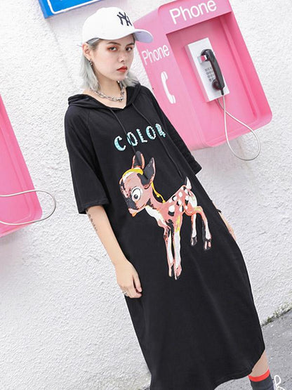 Casual Hoodie Long Dress