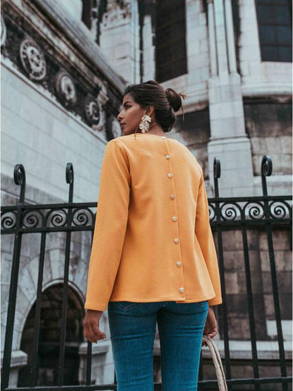 Long Sleeves V-neck Blouses&shirts Tops