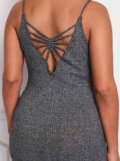 Stylish Slim Plus Size Mini Dress