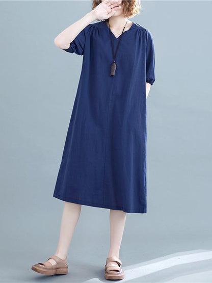 Loose Oversize Solid  Dress