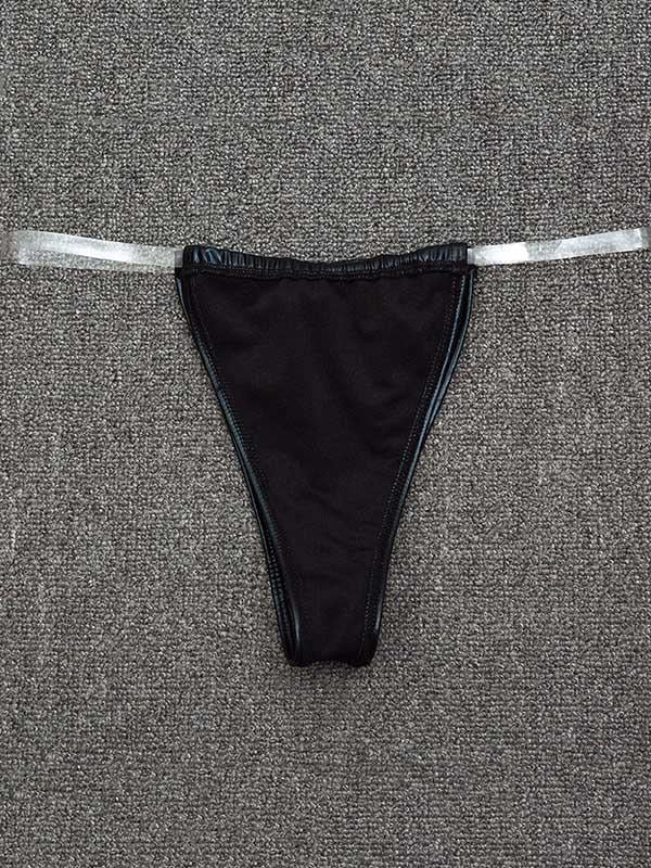 Solid Color Light Skin Triangles Split Bikini Swimsuit