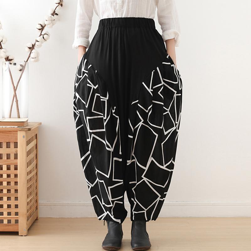 Buykud Casual Loose Embroidery Soft Comfortable Bloomers