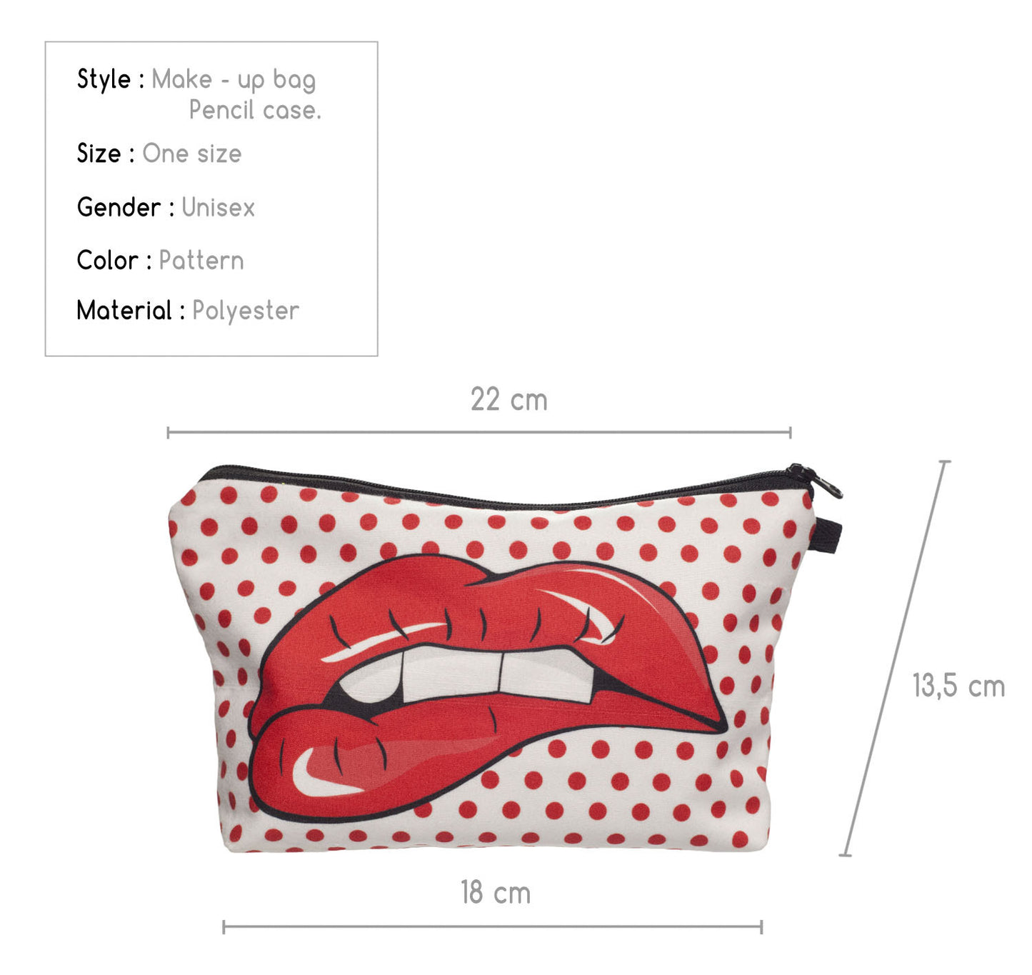 Stylish Lip Makeup Bag