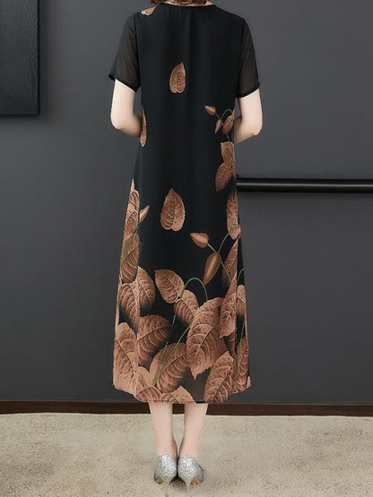 Loose Chiffon Printed Dress