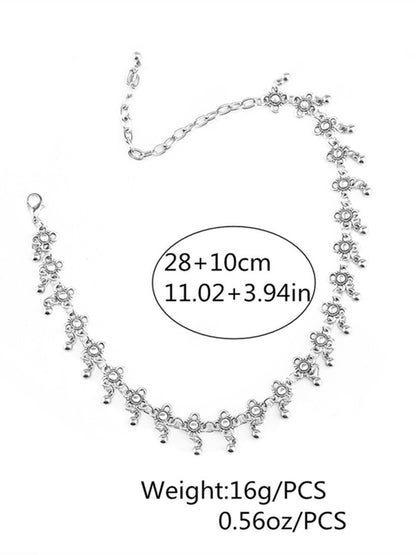 Vintage Hollow Flower Disc Multilayer Necklaces Accessories