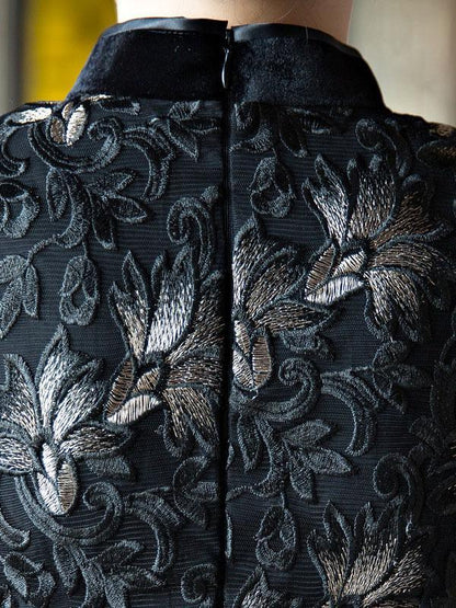 Original Chinese Long Dress in Black Color